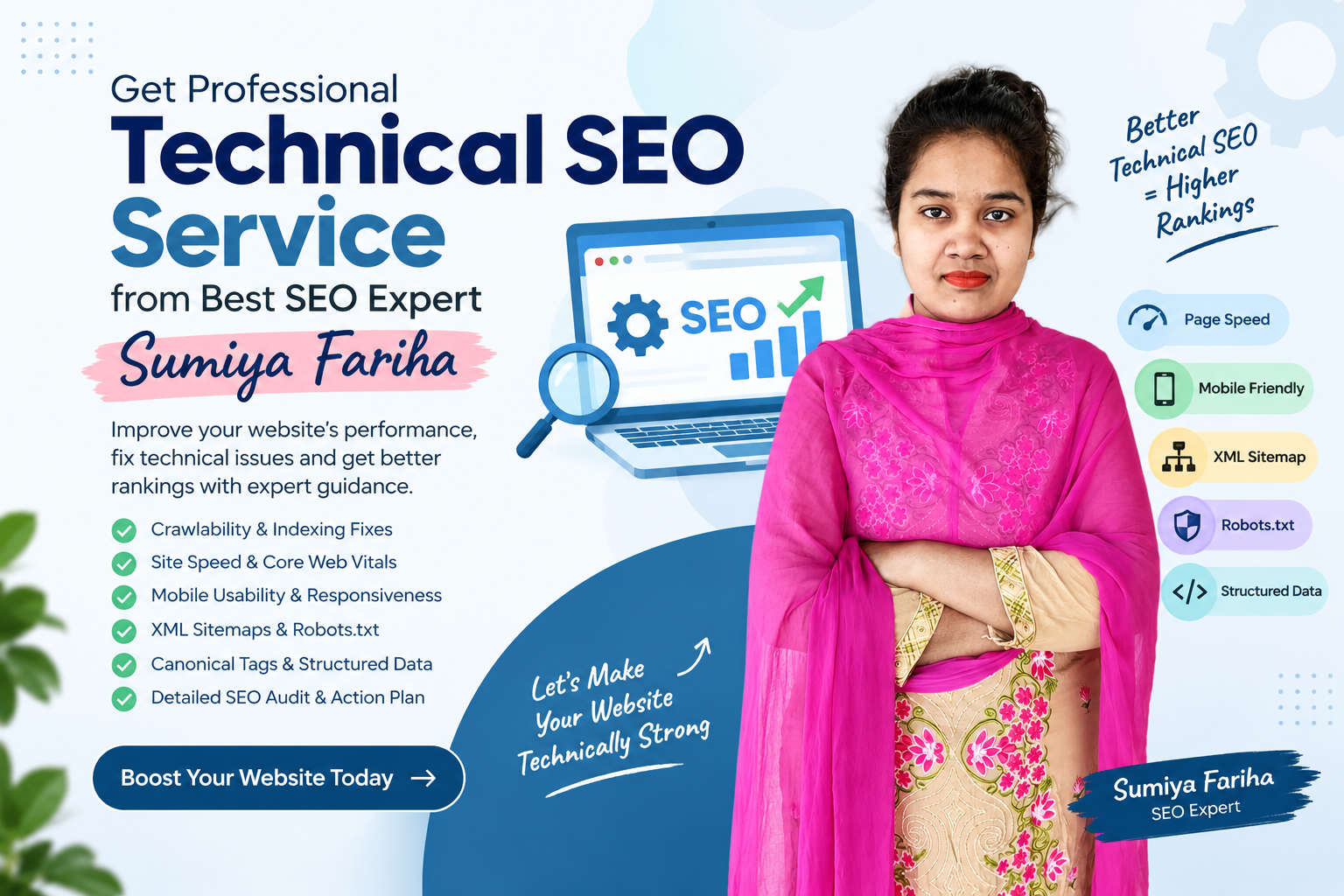 Technical SEO Service from Best SEO Expert Sumiya Fariha in Bangladesh